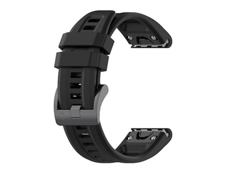 Correa para Garmin Fenix 7x Solar 26 mm Correa de reloj deportiva de silicona de color puro Negro VENISYMLIS