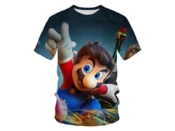 SLOWMOOSE Camiseta Impresa En 3D Para Niños de Super Mario, Camisas de Manga Corta Para Niño - Niña de Verano Color de La Imagen-691 - 5T