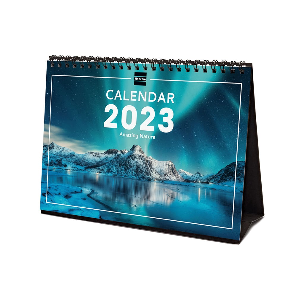 Finocam Calendario 2023 de sobremesa internacional enero diciembre 12 meses nature papel 21 192 1