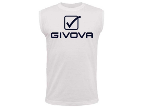 Camiseta sin Mangas de Hombre para Fútbol GIVOVA Sin Mangas Logo Blanco (M)