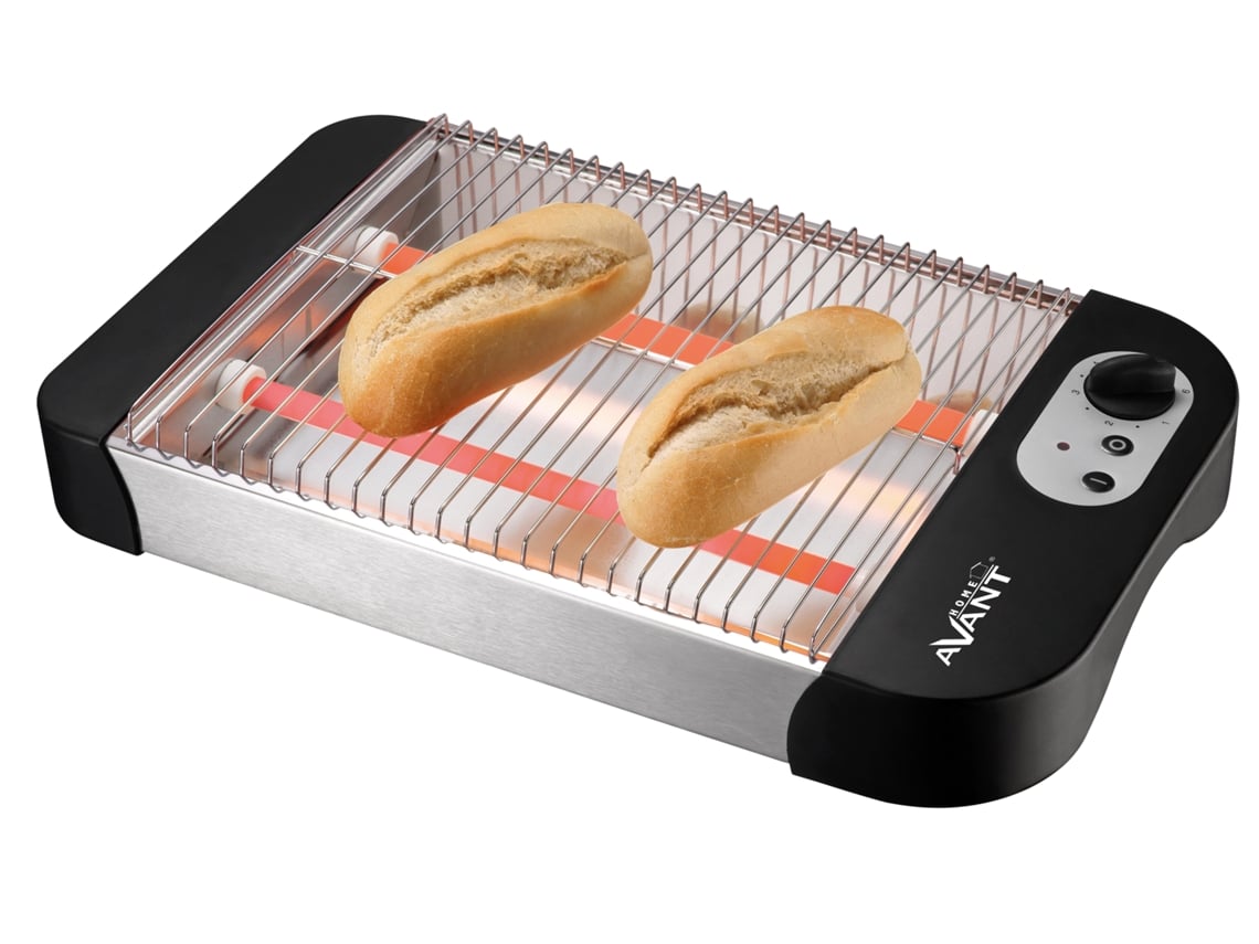 tostadora plana horizontal tostador pan cuarzo 600w regulabl