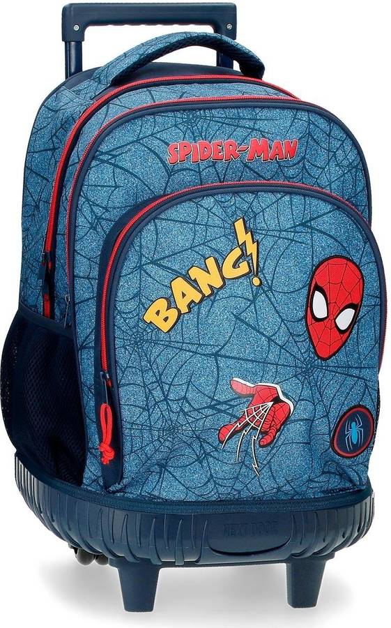 Mochila con Ruedas MARVEL Spiderman Denim Azul (32x45x21 cm)