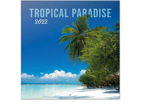 Calendario Tropical Paradise 2022 │ mensual producto con licencia oficial erik editores 30x30