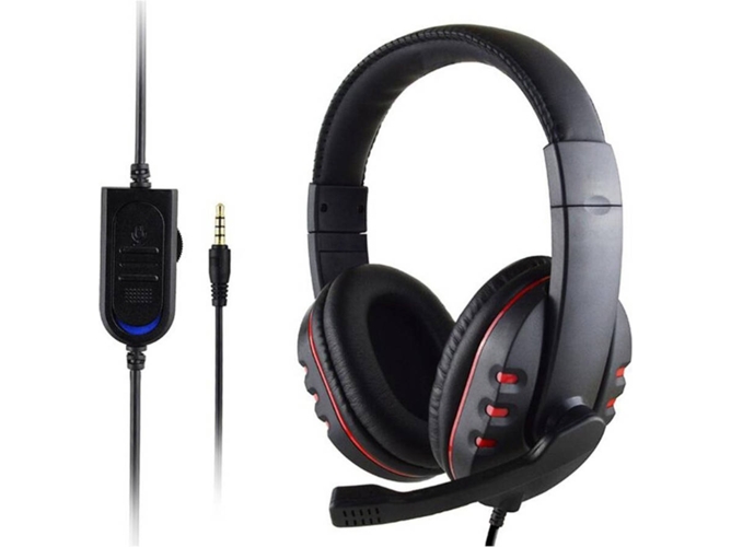 Auriculares Gaming ANSELF F2005B-R (PS4 - Negro y Rojo)