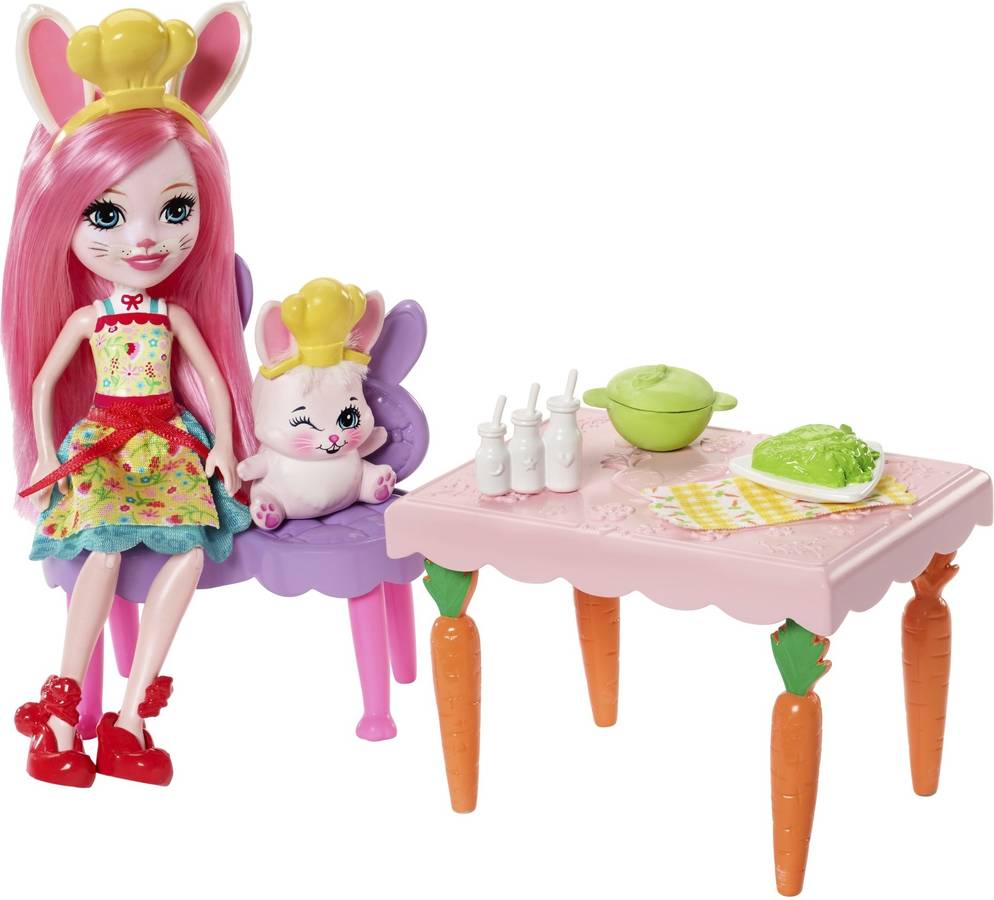 Enchantimals Bunny Cocina divertida muñeca con mascota y accesorios mattel frh47 colormodelo surtido cucina