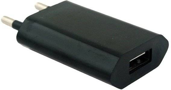 Cargador Adaptador USB 1A Iphone 4, 3, 3G, 3Gs Negro