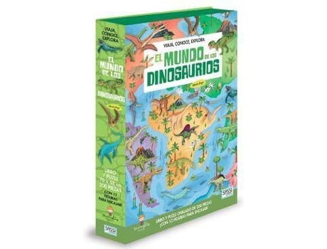 El Mundo De los dinosaurios colormodelo surtido viaja conoce explora a4 libro puzzle. edic ilustrado español borgo