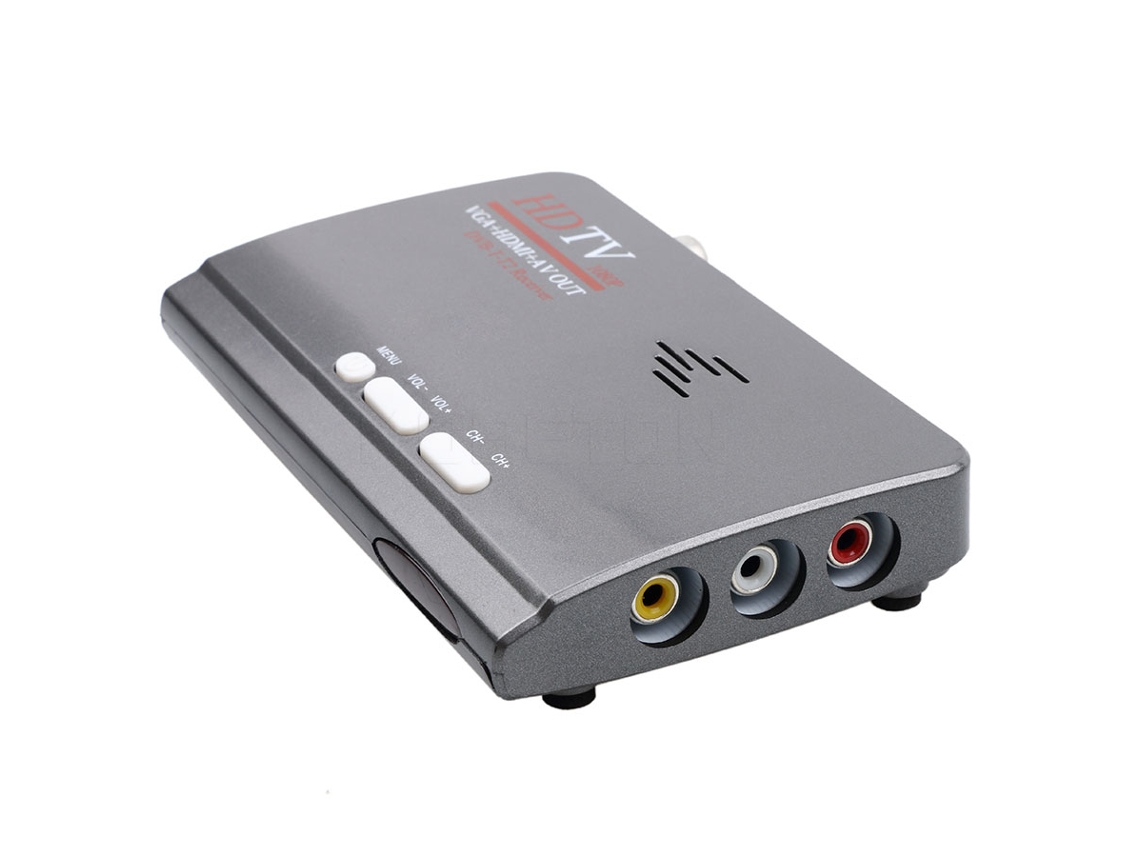 CUCU DVB-T/DVB-T2 Receptor/sintonizador de TV DVB T/T2 TV Box VGA AV CVBS  1080P HDMI Receptor de satélite Digital HD