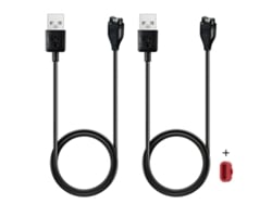 Cargador para SIURN Garmin Vivoactive 3, Cable de Carga de Repuesto y Protector de Puerto de Carga de Silicona Roja