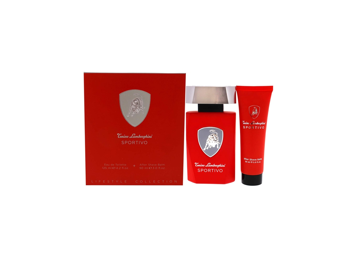 Cofre de Perfume TONINO LAMBORGHINI Sportivo Eau de Toilette + Bálsamo  Barbear (125 ml + 90