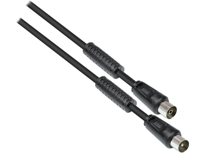 Cable de Antena ALCASA (Coaxial - 3 m - Negro)