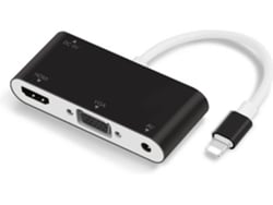 Adaptador WJS Apple (Lightning - HDMI - VGA - Negro)