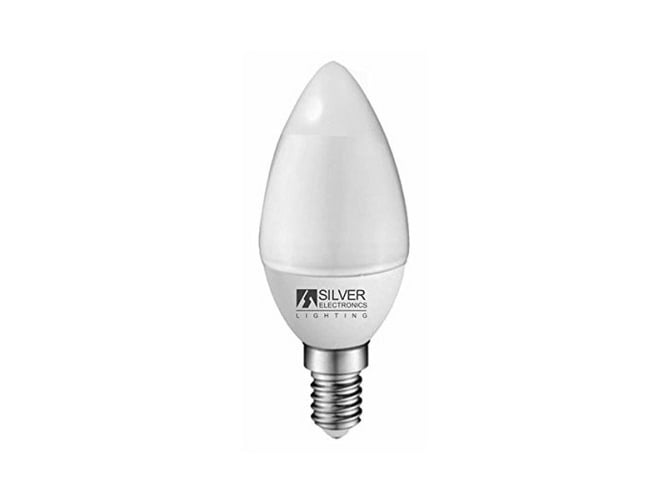 Bombilla LED Eco SILVER ELECTRONICS E14 Vela 4W Luz Cálida