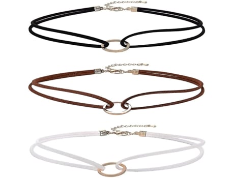 Collar de gargantilla de terciopelo Collares de doble capa Chokers para mujeres y niñas