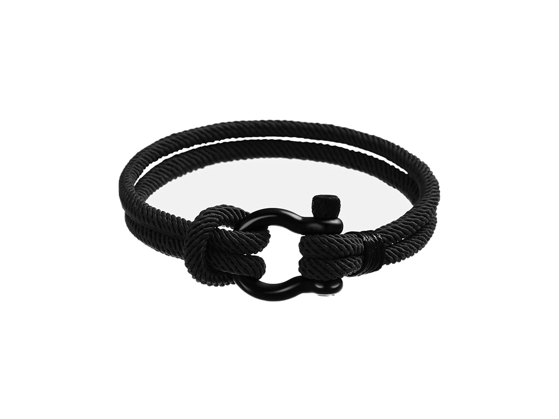 pulsera de cuero trenzado para hombre