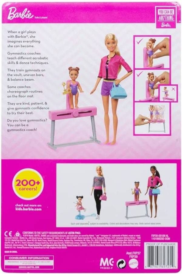 BARBIE: Gymnastics Coach&  (Edad Mínima: 3)