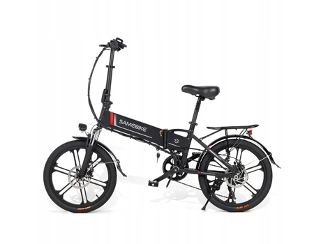 Bicicleta Elétrica SAMEBIKE 20LVXD30-II Preto (Autonomia: 40 Km - Velocidade Máx: 35 Km/h)