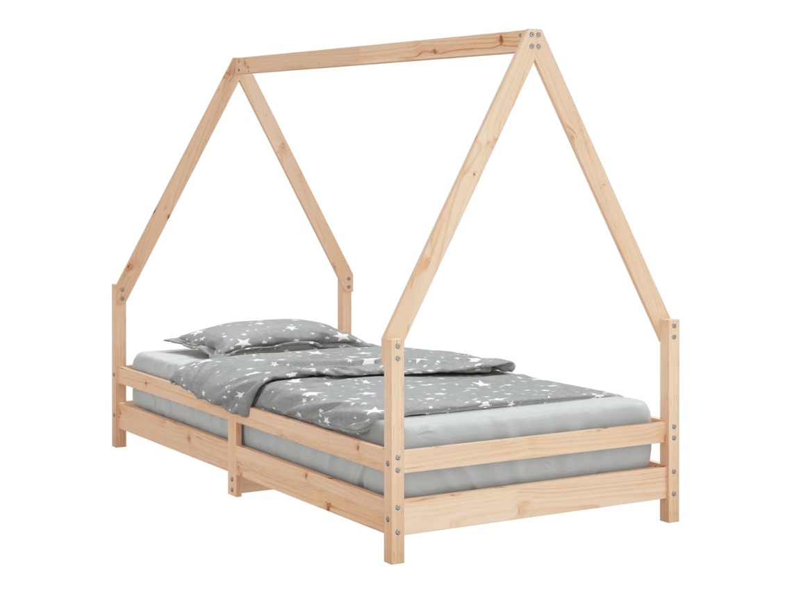 Maison Exclusive Estructura de cama infantil madera maciza de pino 90x190  cm