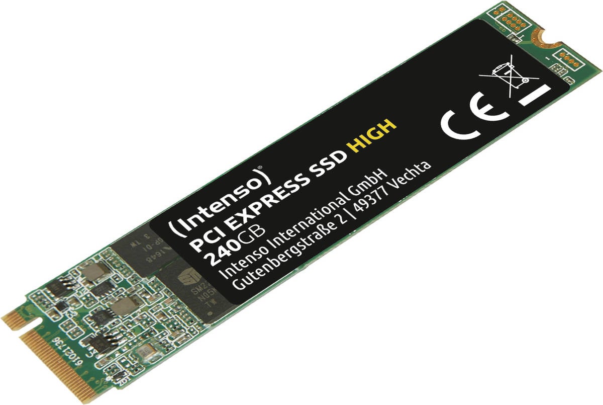 Disco SSD Interno INTENSO 3834440 (240 GB - M.2 PCI-Express - 1700 MB/s)