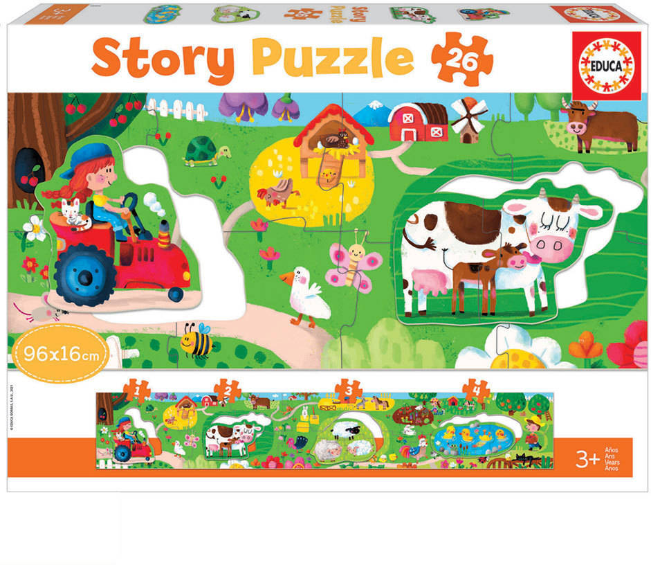 Puzzle EDUCA Story Puzzles 26 Piezas La Granja (Edad Mínima: 3 Años - 26 Piezas)