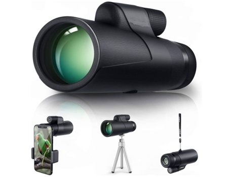 Monocular 10-30X Telescopio de visión nocturna portátil de alta definición para adultos Niños Observación de aves-negro