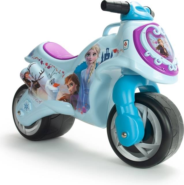 Andador INJUSA Moto Ride-on Neox Frozen II Azul (Edad Mínima: 18 Meses - 69 x 27,5 x 49 cm)