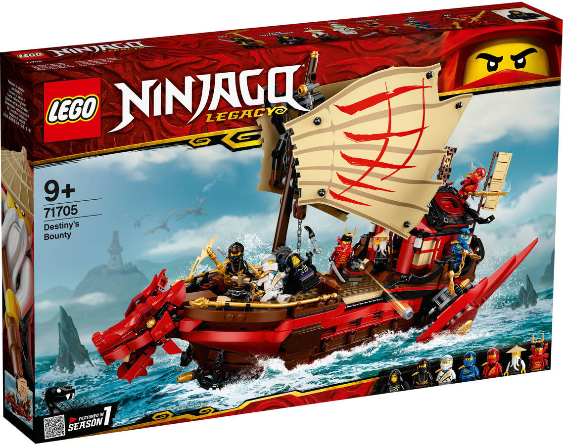 Barco Asalto Juguete para niños +9 años 7 figuras ninjago legacy set juego batalla naval multicolor es 71705 pirata del destino edad ‍9 1781