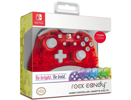 Mando Nintendo Switch PDP Rock Candy Rojo (con cable)