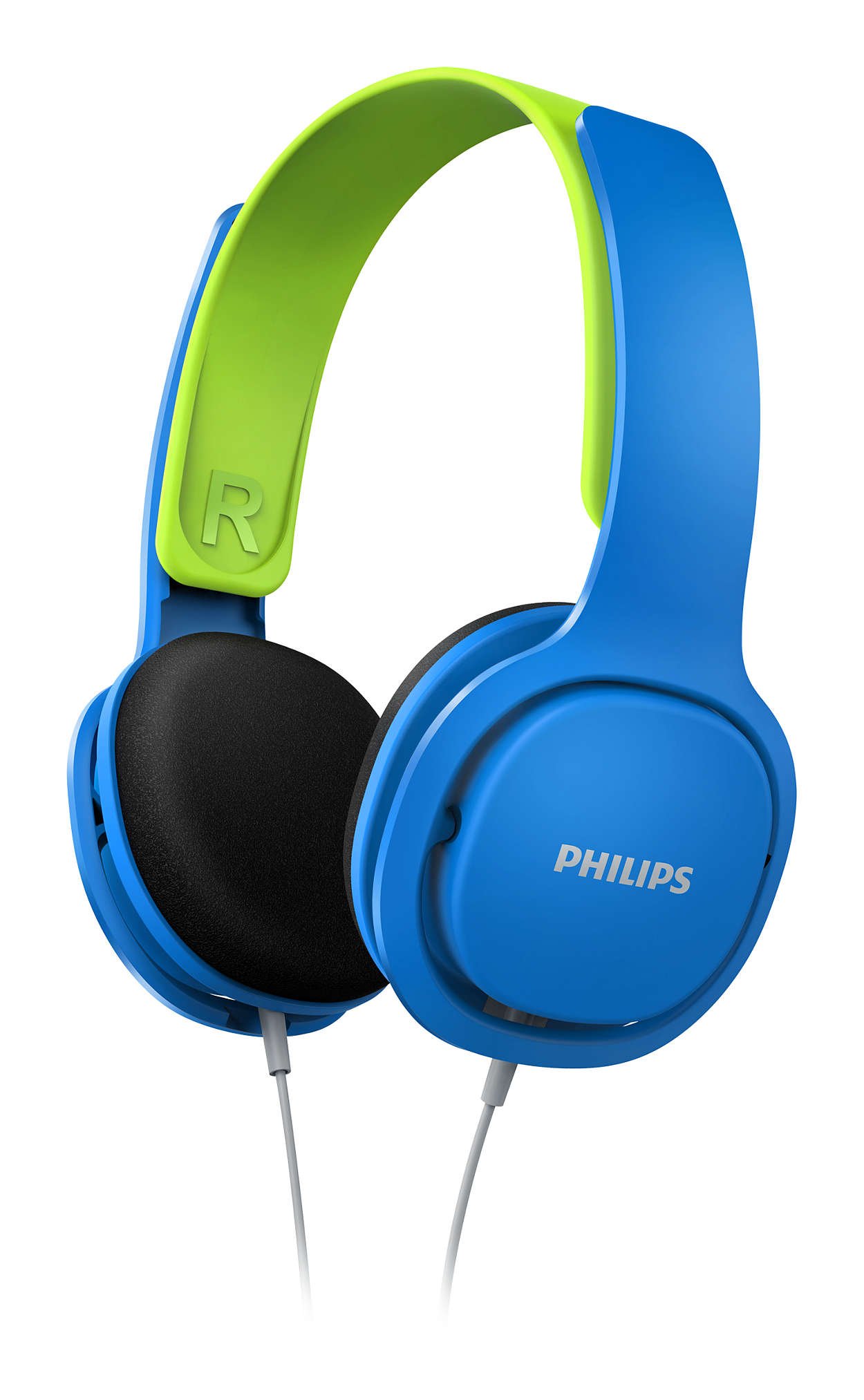 Philips Shk2000bl00 Auriculares de diadema para niños volumen 85db aislamiento ruido almohadillas suaves los ergonómica azul dj phiñips azve shk2000bl con cable ear kids shk2000