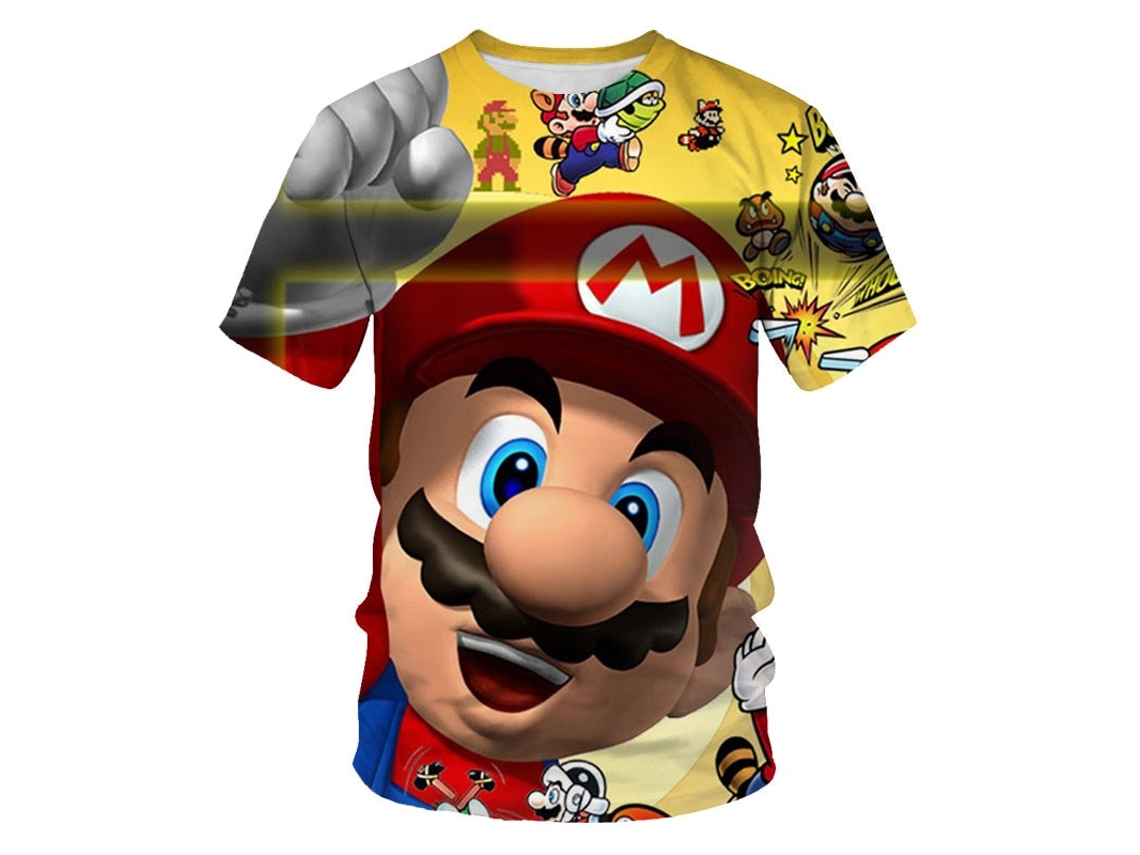 Camiseta Impresa En 3d Para Niños De Super Mario Camisas De Manga Corta Para Niño Niña De 3013