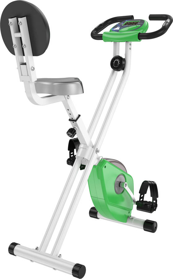 Bicicleta Estática HOMCOM Altura Regulable (Verde - 43x97x109cm)