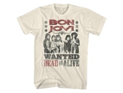 Camiseta ROCKINSTONE Bon Jovi Wanted Dead or Alive Poster Camiseta ROCKINSTONE Bon Jovi (XL)