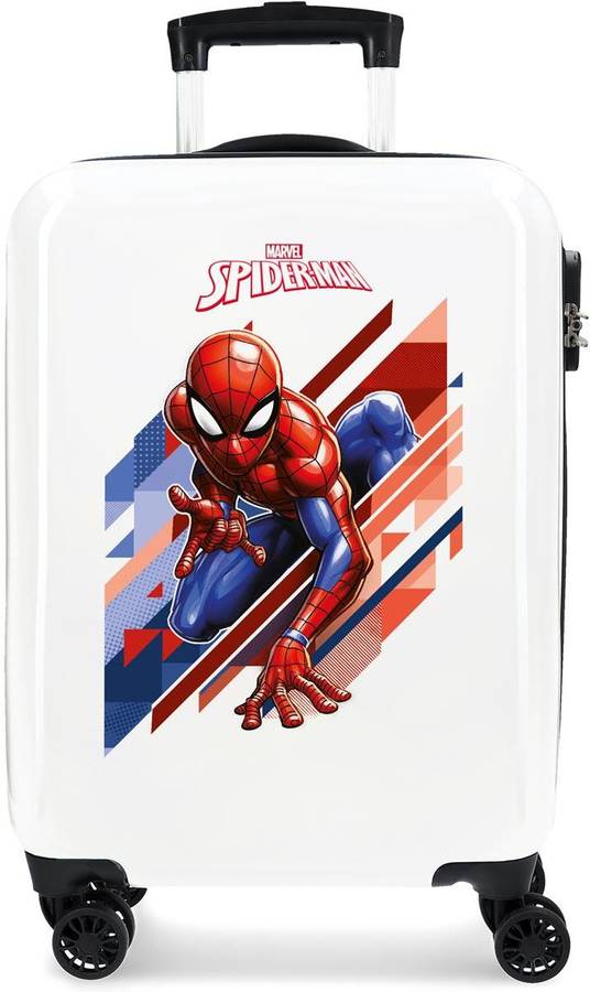 Maleta de Cabina MARVEL Spiderman Geo Blanca 34L 55x38x20cm