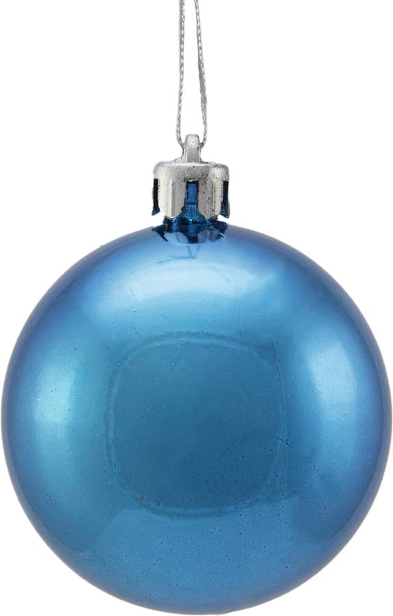 Bola de Navidad EUROPALMS Metallic (Azul - 6 cm)