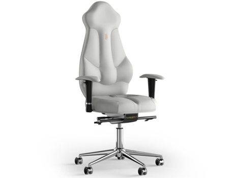 Silla de Escritorio Ergonomica KULIK SYSTEM Imperial PU Cuero (Blanco -130x50x50cm)