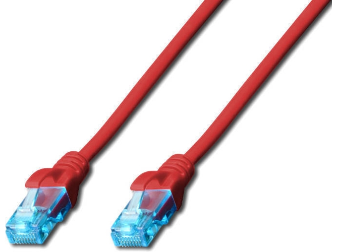 Cable de Red DIGITUS (RJ45 - 3 m - Rojo)