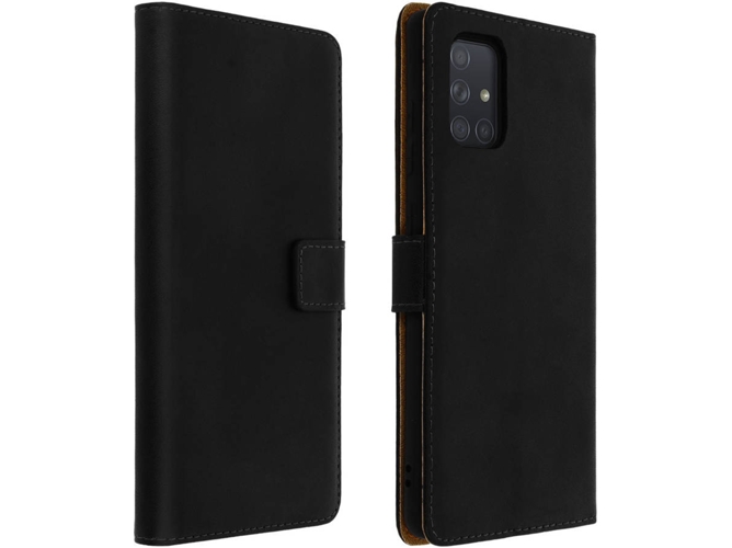 Funda Samsung Galaxy A71 AVIZAR Cuero Negro