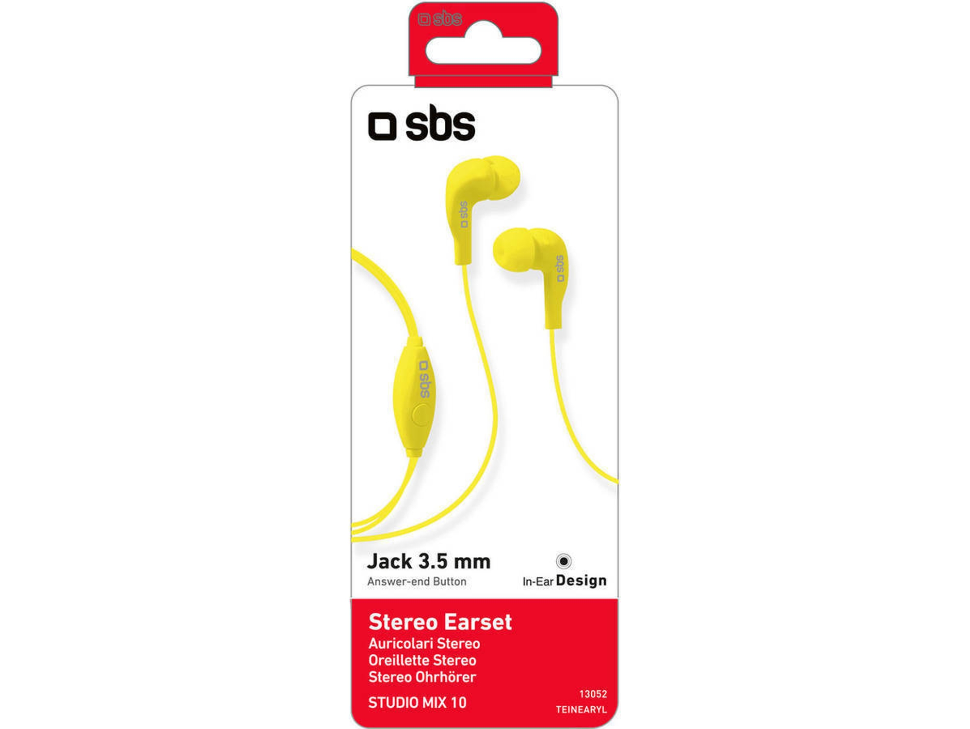 Auriculares in ear Studio Mix 10, jack 3,5 mm con micrófono y
