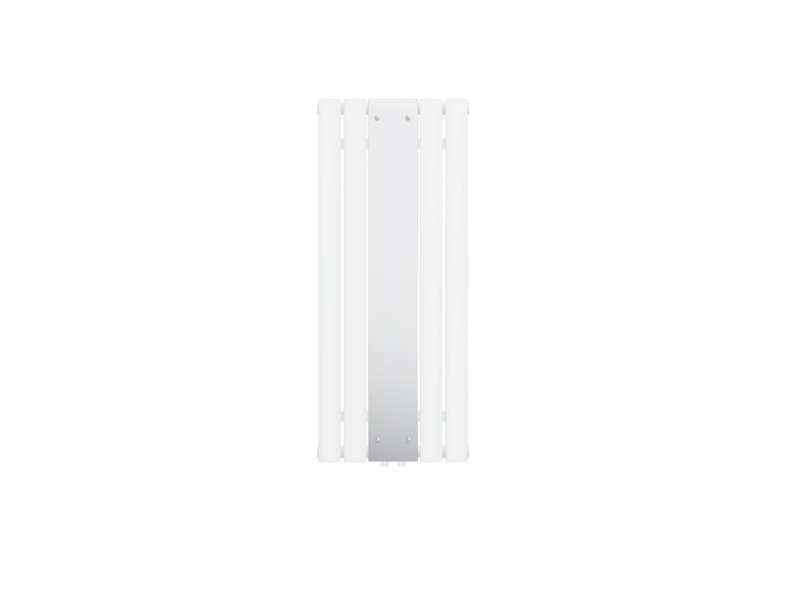 Radiador de baño plano con espejo y juego de conexión a la pared 1200x450  mm Blanco ML-Design
