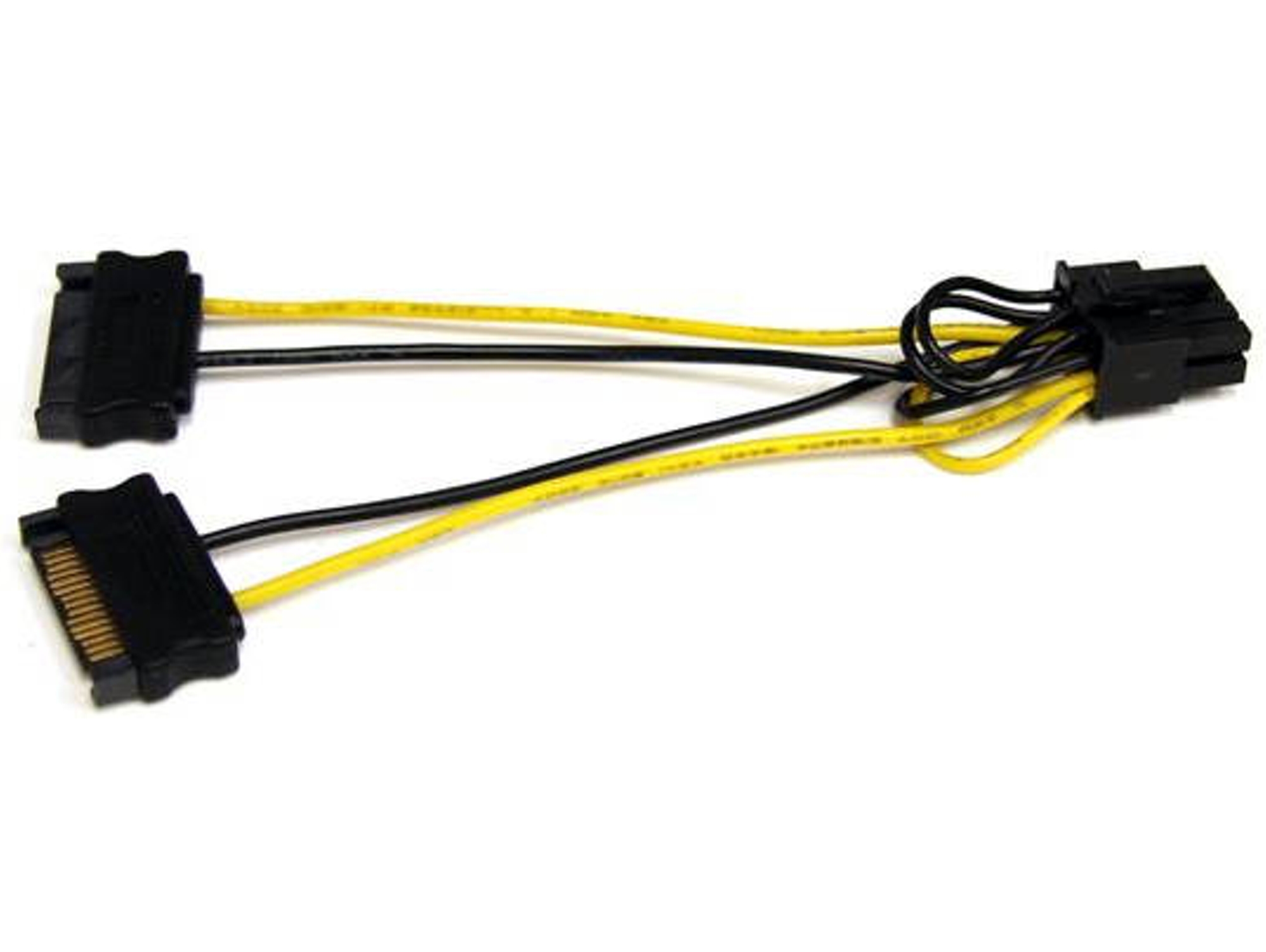 Cable STARTECH Cable Adaptador 15cm Alimentación SATA a Conector 8 Pines de Corriente de Tarjeta Gráfica PCI Express PCIe