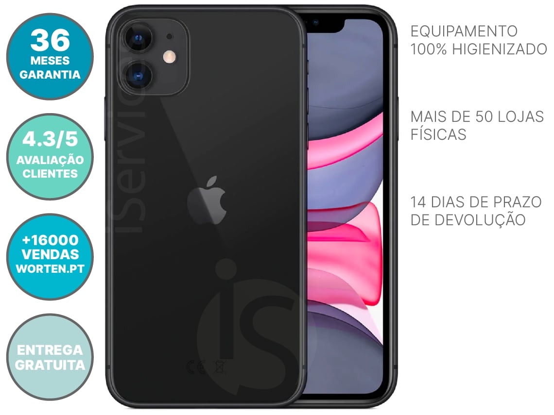 iPhone 11 APPLE (Reacondicionado Marcas Mínimas - 6.1'' - 64 GB - Rojo)