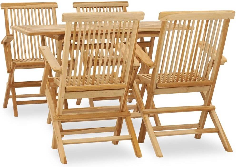 Conjunto de cenar jardín VIDAXL Madera teca maciza (5 piezas)