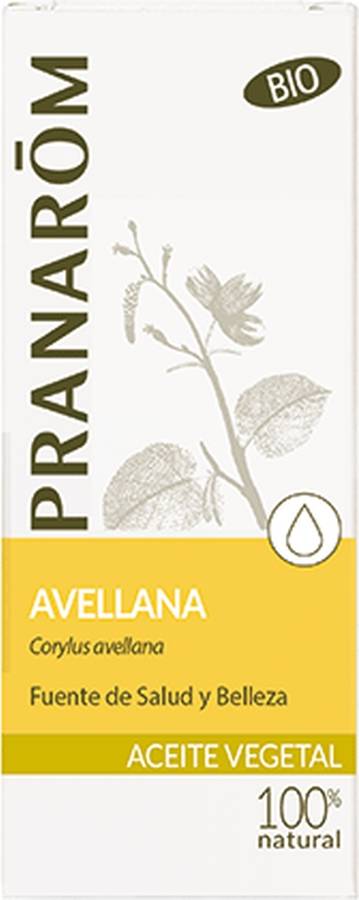 Pranarôm Aceite Vegetal avellana 100 bio corylus obtenido por primera en del fruto como soporte esenciales piel sensible deshidratada 50 ml corporal