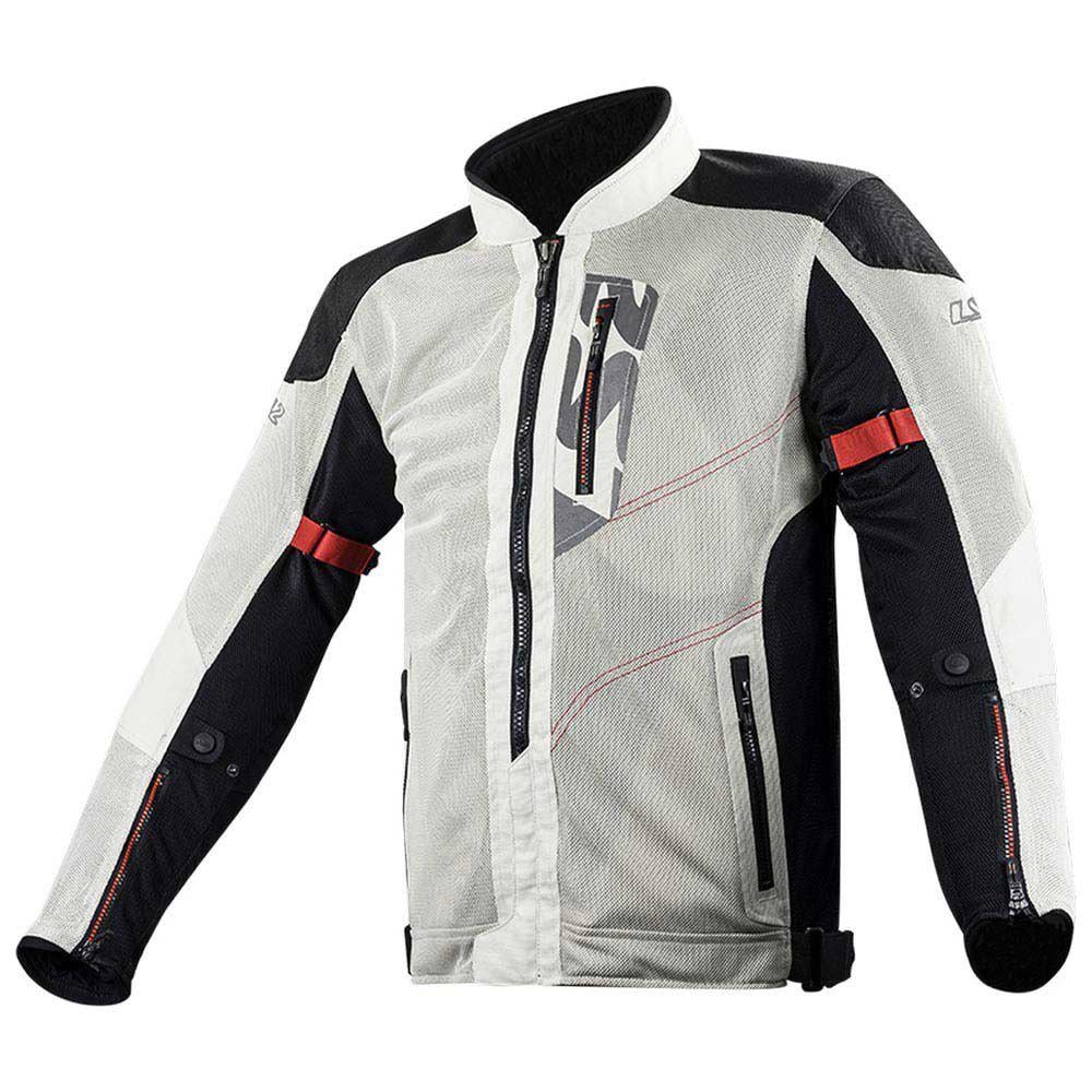 Abrigo para Hombre LS2 Alba Man Jacket Light Grey Black (Talla: M)