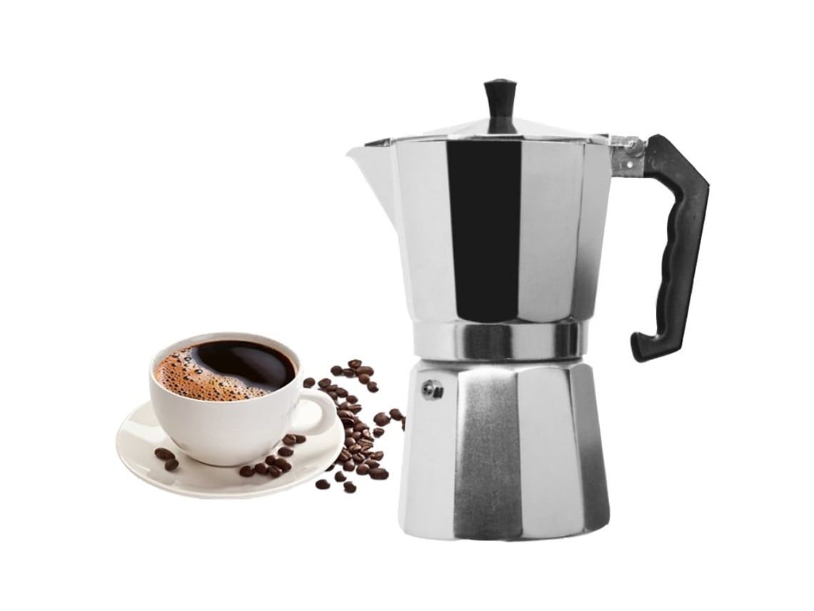 Cafetera 9 Tazas para Estufa Moka Espresso con Percolador Acero