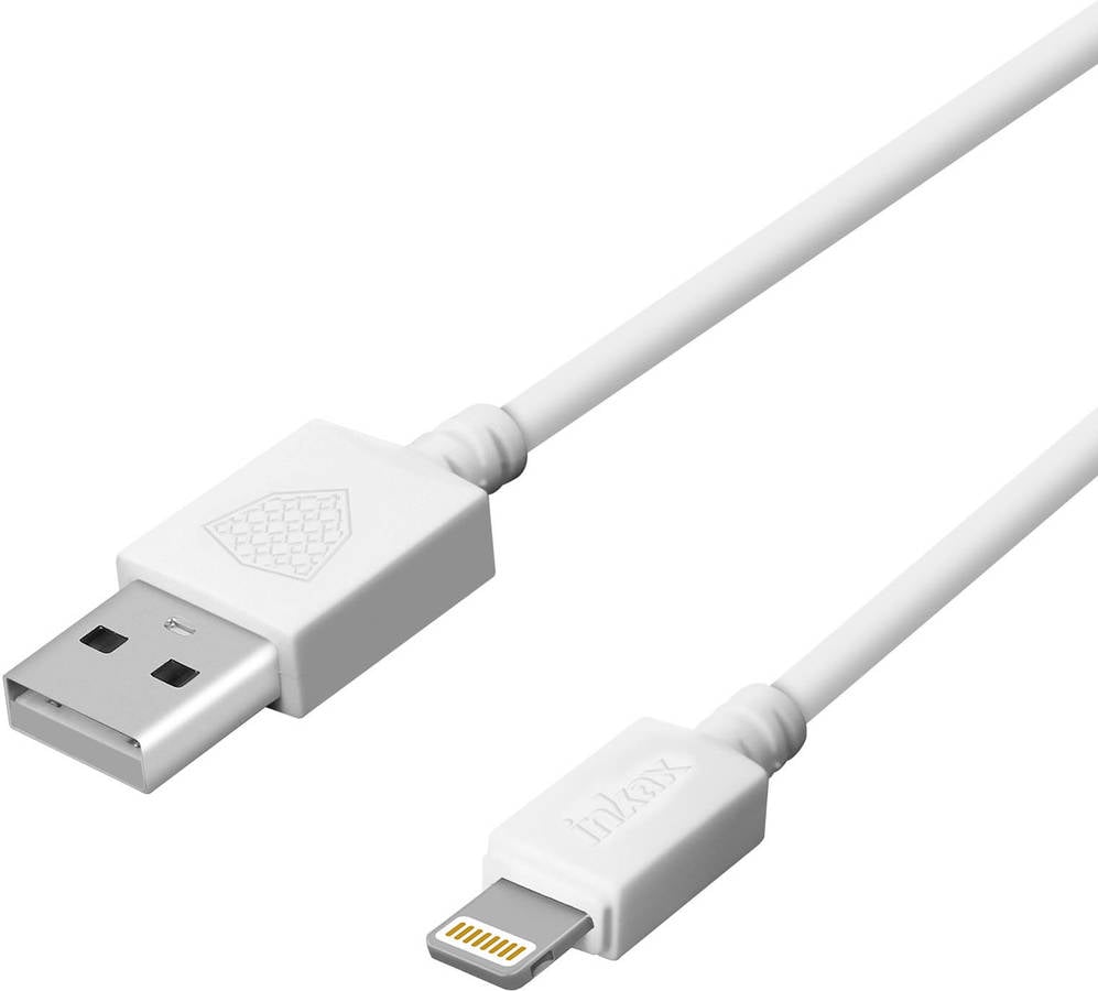 Cable INKAX DATA-KAX-CK49-IP5 (USB - Lightning - 3 m - Blanco)