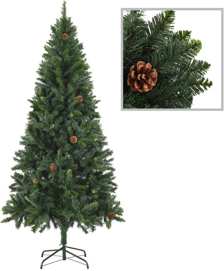 Árbol de Navidad VIDAXL con Luzes LED y Bolas (Verde - 119x210 cm)