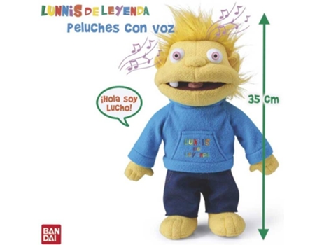 Peluche DISFRAZZES Lucho con Voz (35 cm)