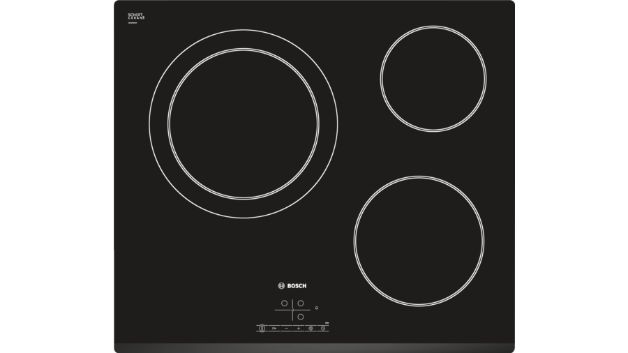 Placa de Vitrocerámica BOSCH PKK631B18E (Eléctrica - 59.2 cm - Negro)