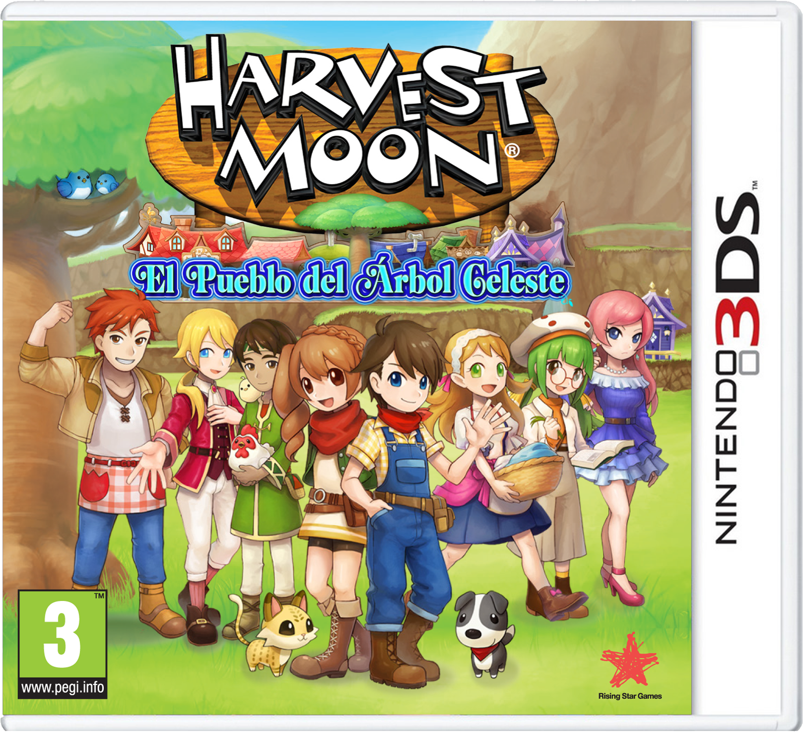 Juego Nintendo 3DS Harvest Moon: El pueblo de los árboles celestes.